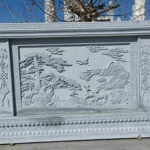 威海 芝麻白大型照壁，屏风，影壁