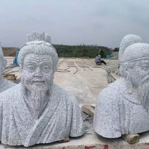 威海 白麻花岗岩石材人物立体雕刻