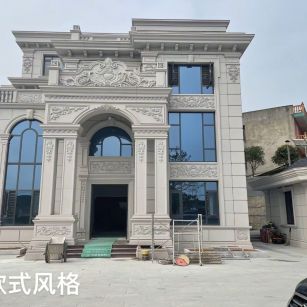 威海 白麻花岗岩别墅外墙干挂