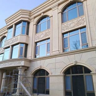 威海 黄金麻花岗岩别墅外墙干挂