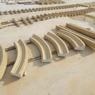 威海 黄金麻花岗岩别墅线条