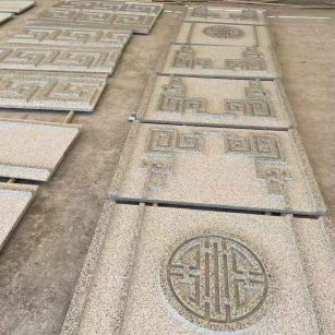 威海 白麻花岗岩外墙立面雕刻板