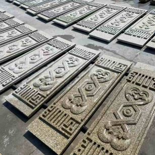 威海 黄金麻花岗岩外墙雕刻板