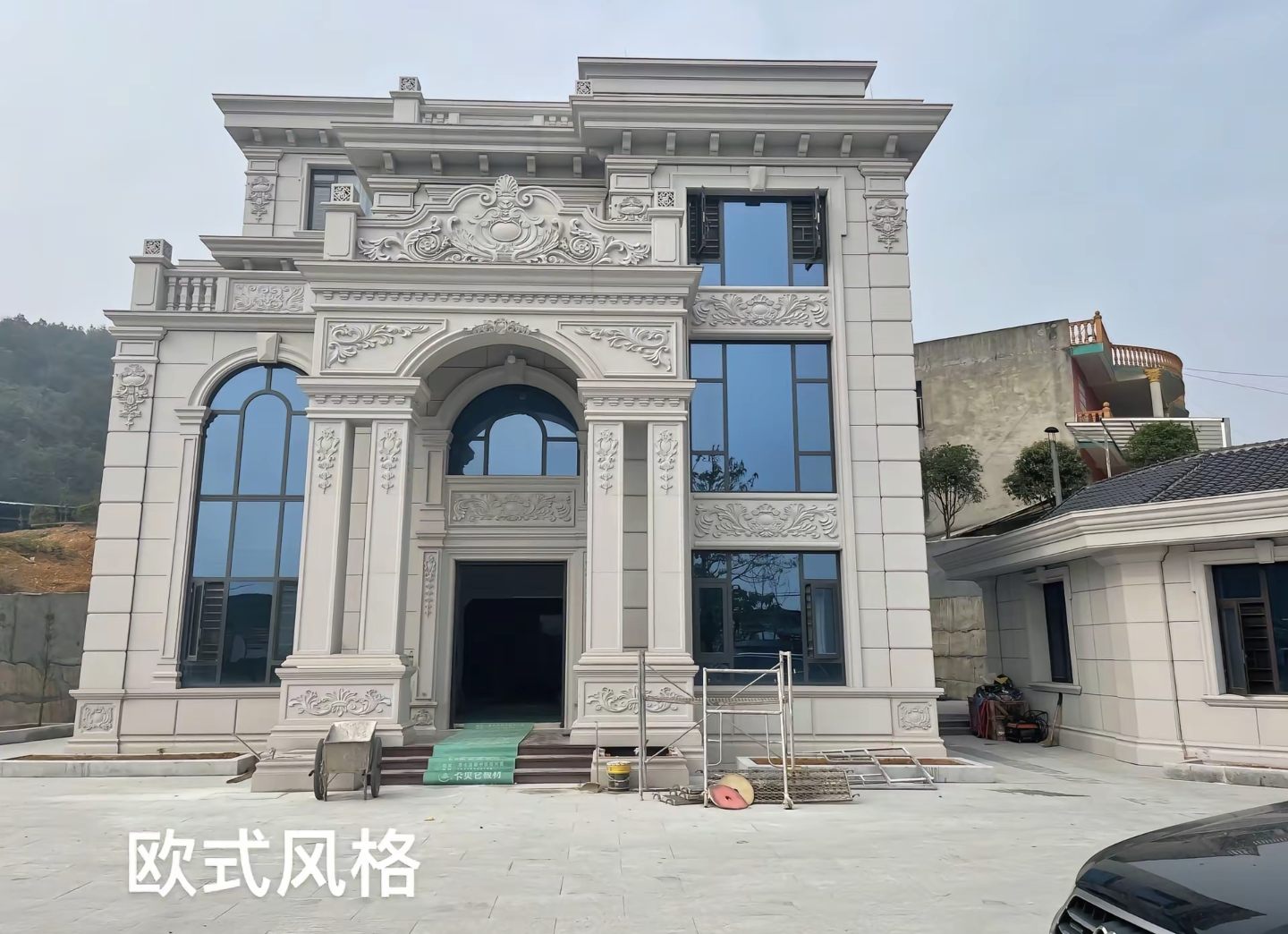 威海 白麻花岗岩别墅外墙干挂