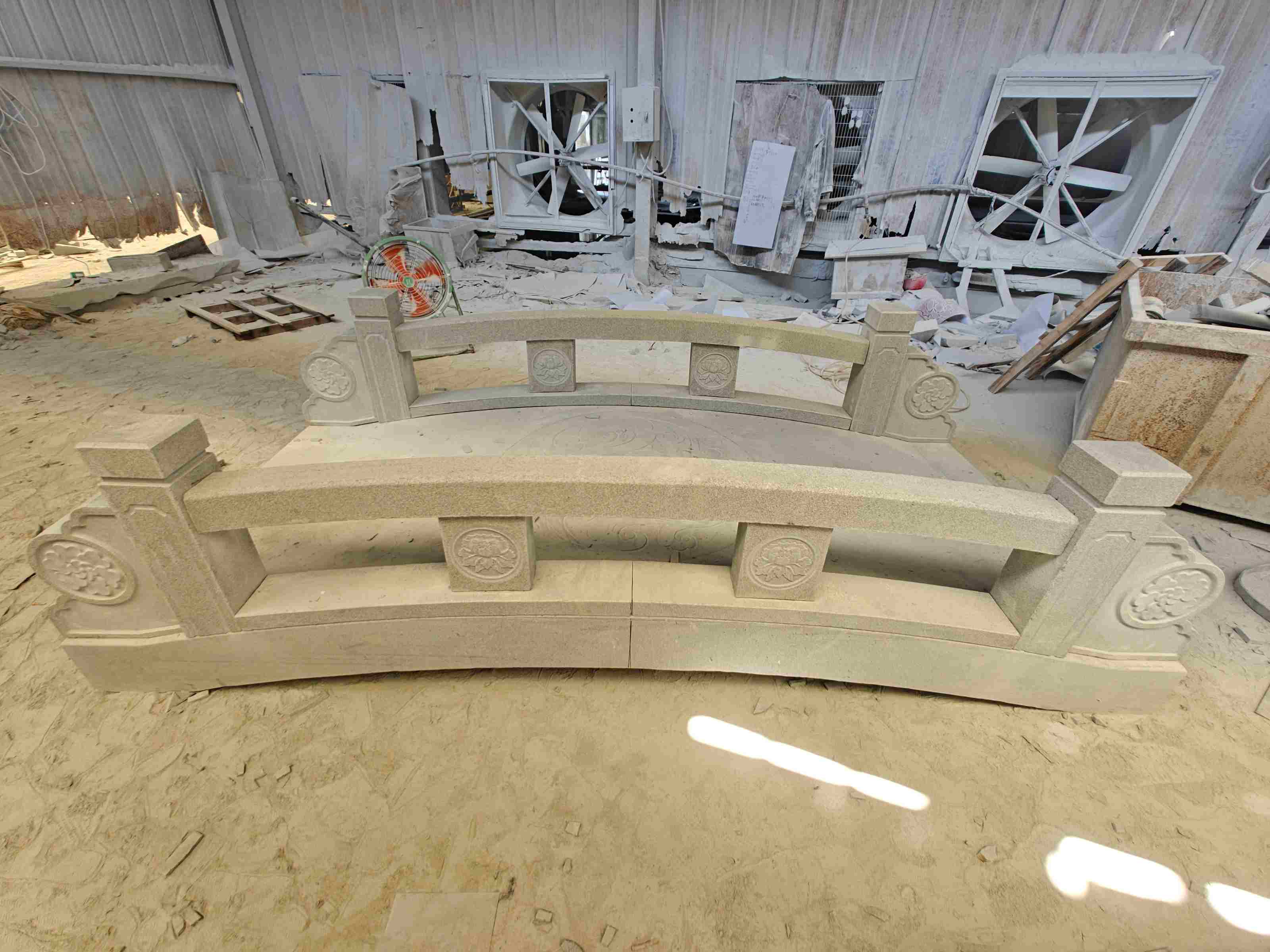 威海 芝麻灰花岗岩异形加工-拱桥，石桥