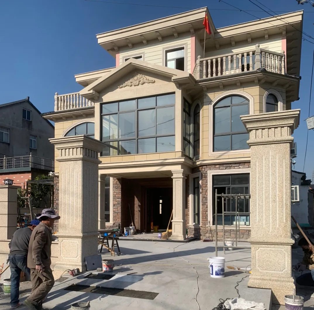 威海 黄金麻花岗岩荔枝面别墅外墙干挂私家专属