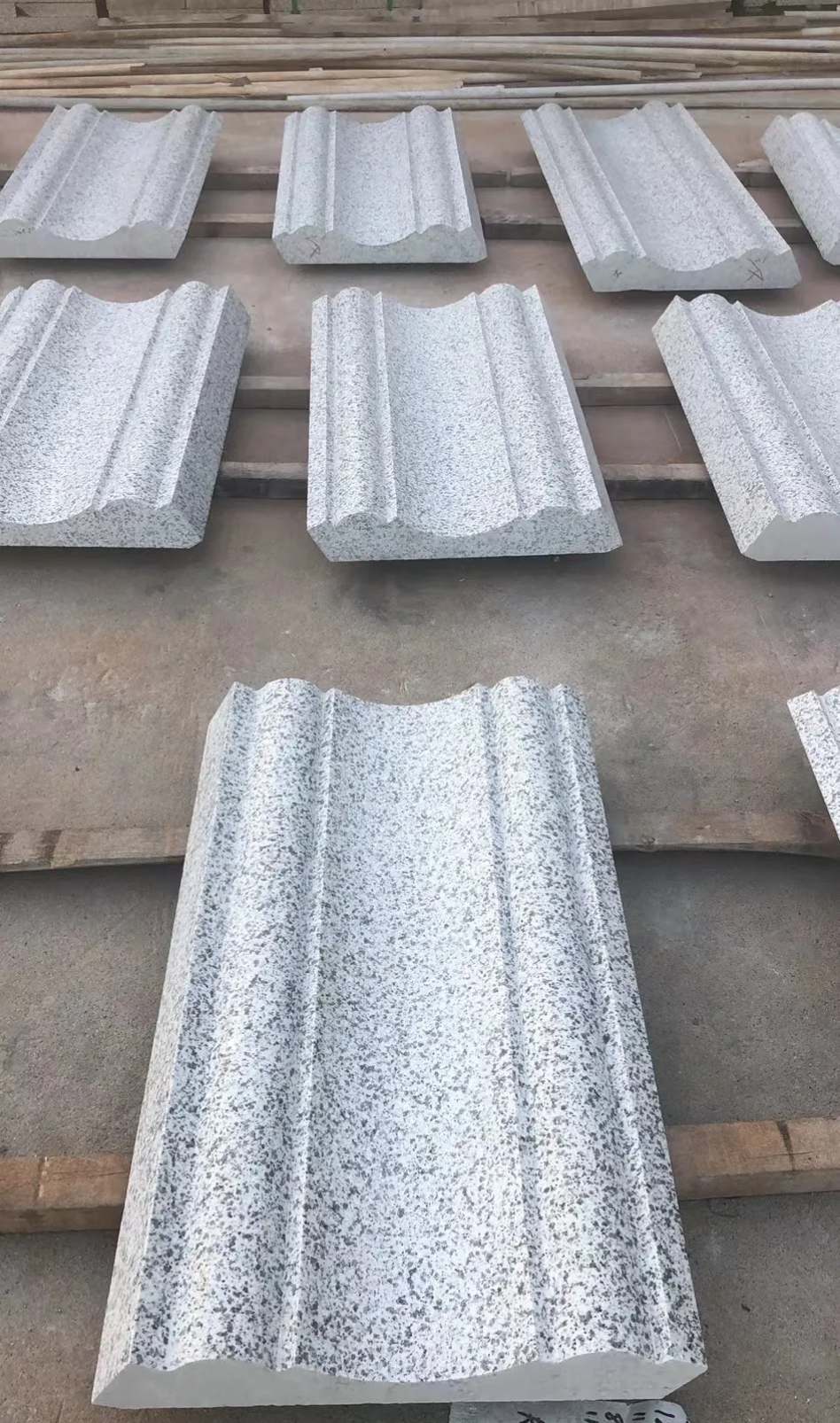 威海 白麻花岗岩光面别墅线条